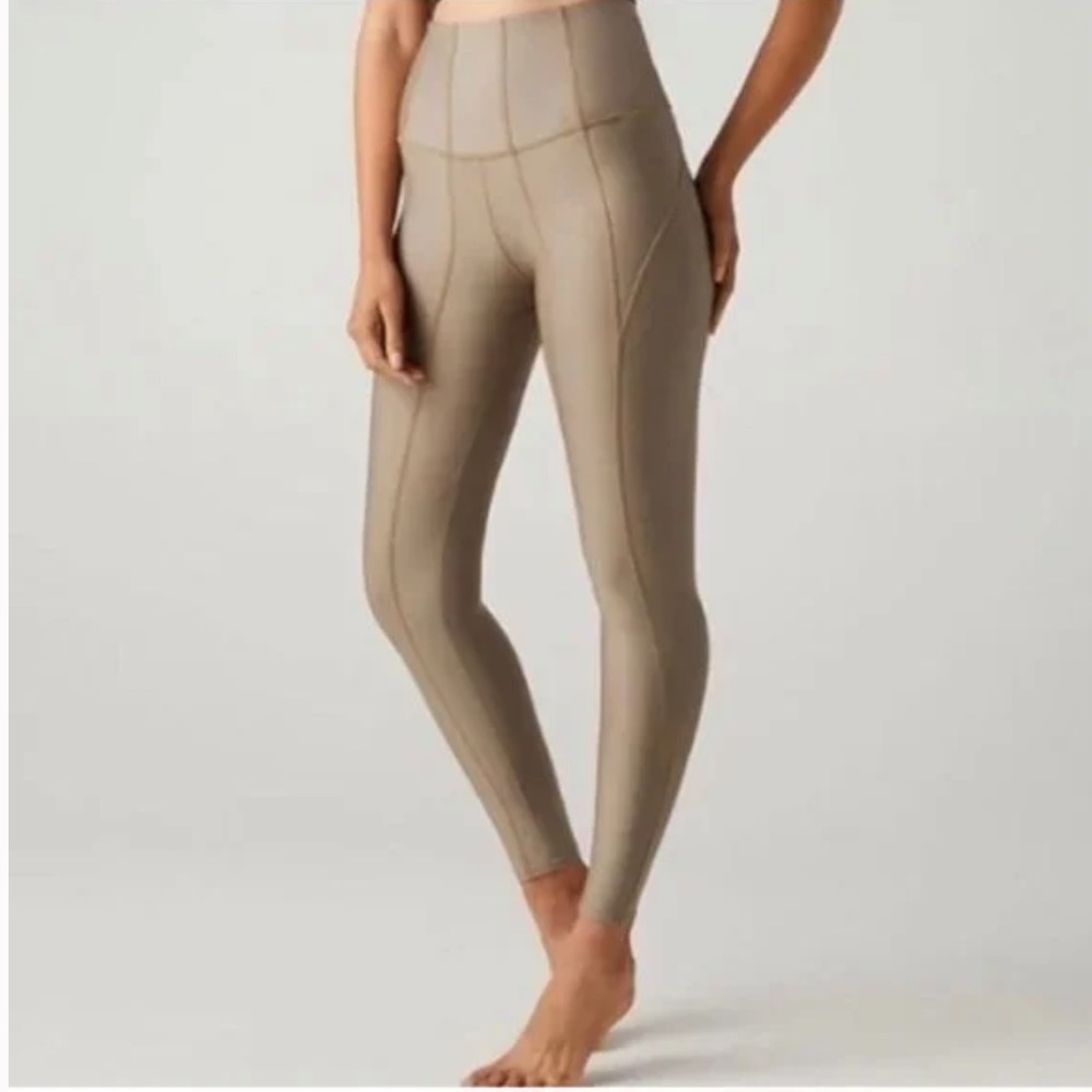 Ghost Flower Earth Nourish High Waist 7/8 Leggings Gold Tan